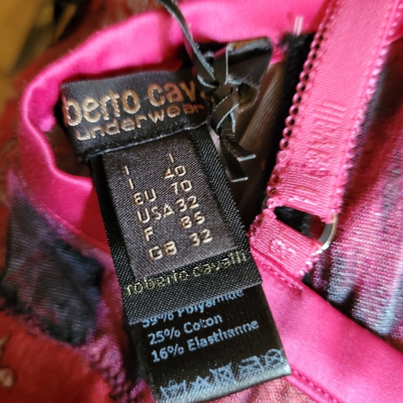 Roberto Cavalli NWT pink lace pink leopard print size 32 - Picture 6 of 7